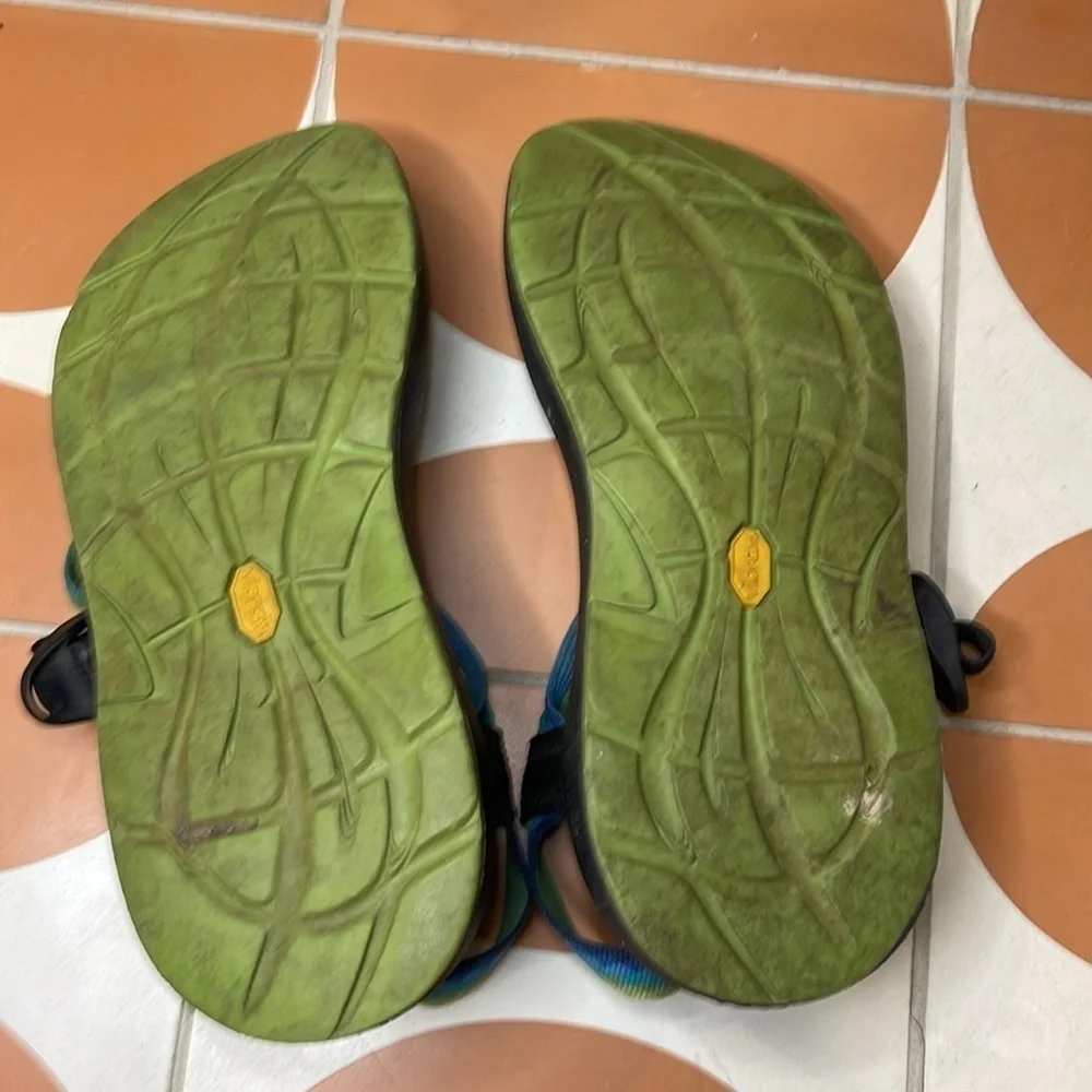 Chaco Z Yampa Fresh Blue and Green Sandals